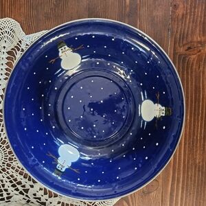 Blue Snowman Bowl